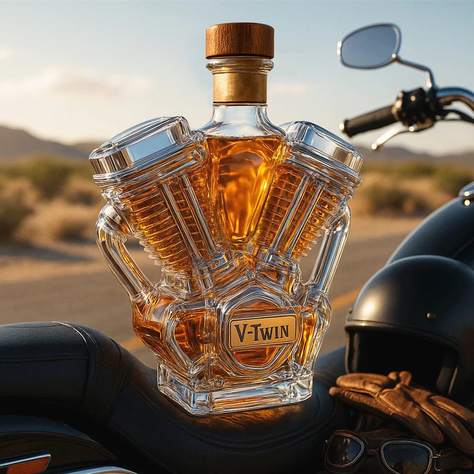 V-Twin Whiskey Bottle