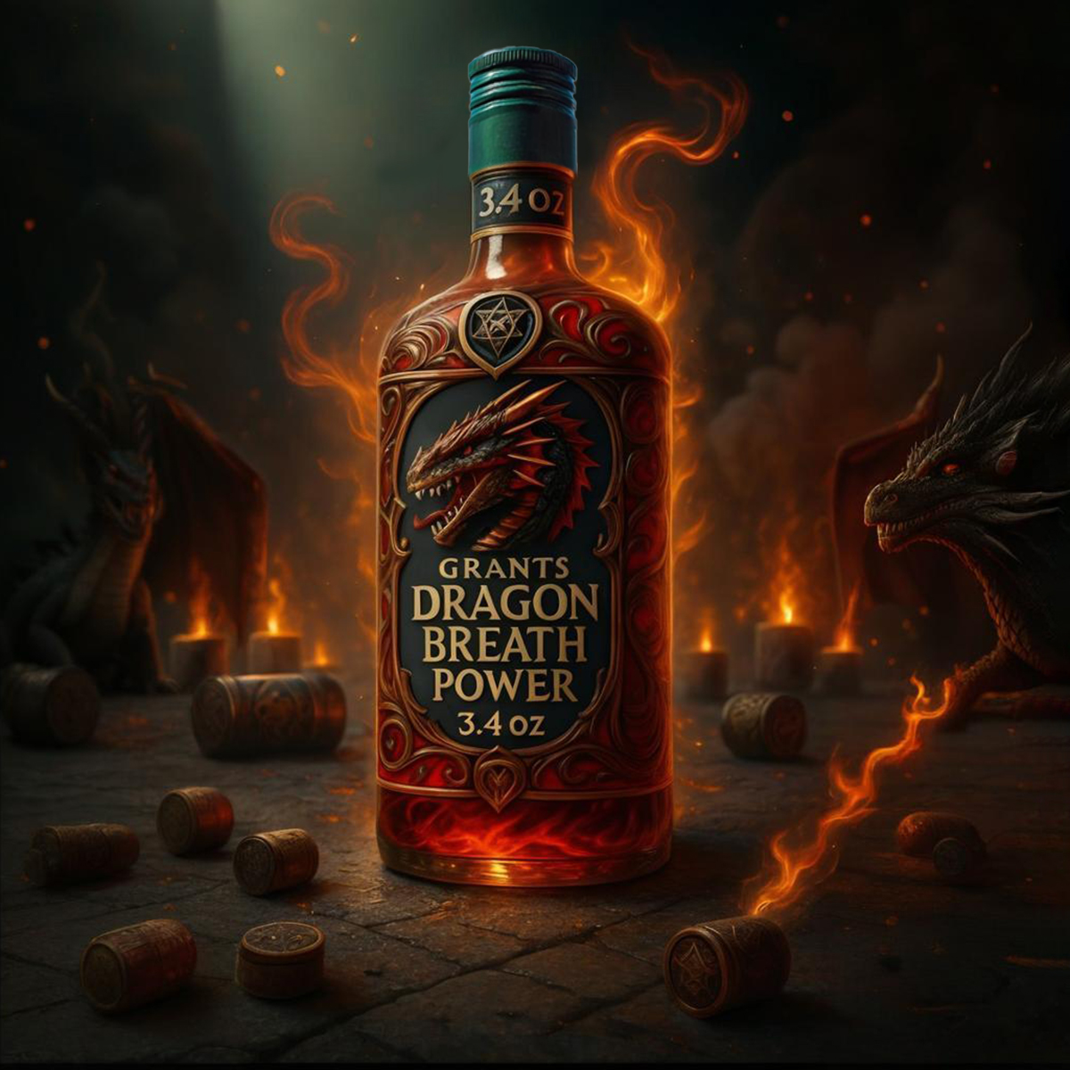 🐉🔥 火焰龙酒瓶