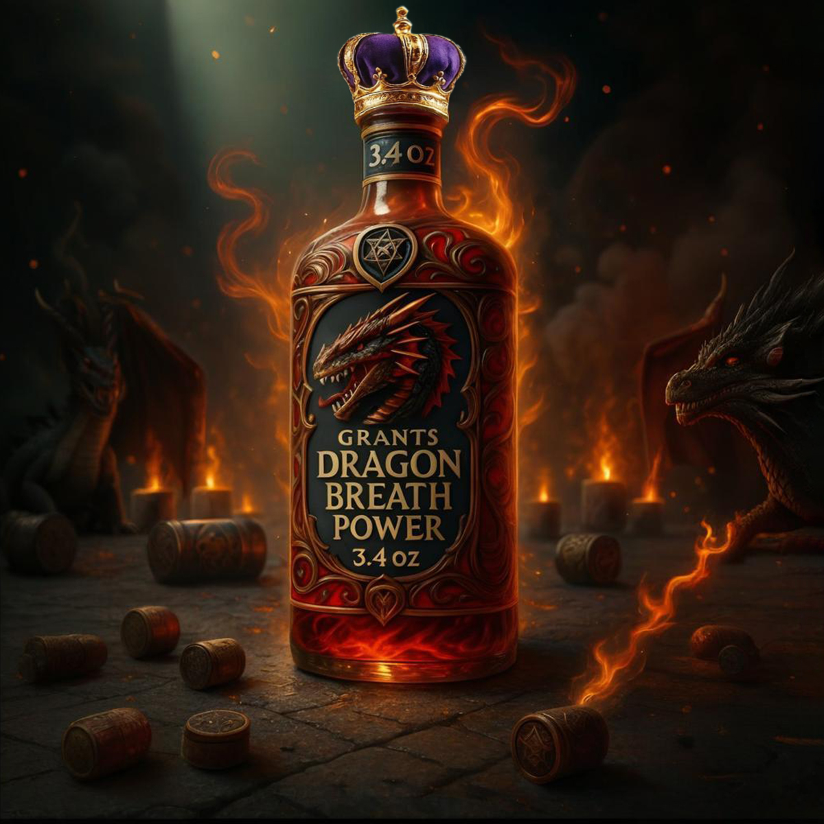 🐉🔥 FLAMING DRAGON WINE BOTTLE