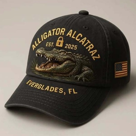 Alligator Alcatraz Humor Cap
