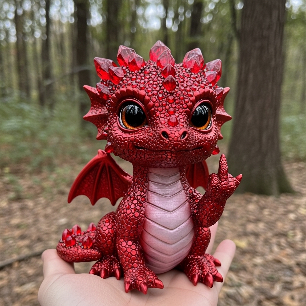 ✨ Bejeweled Gemstone Dragon Baby Ornament
