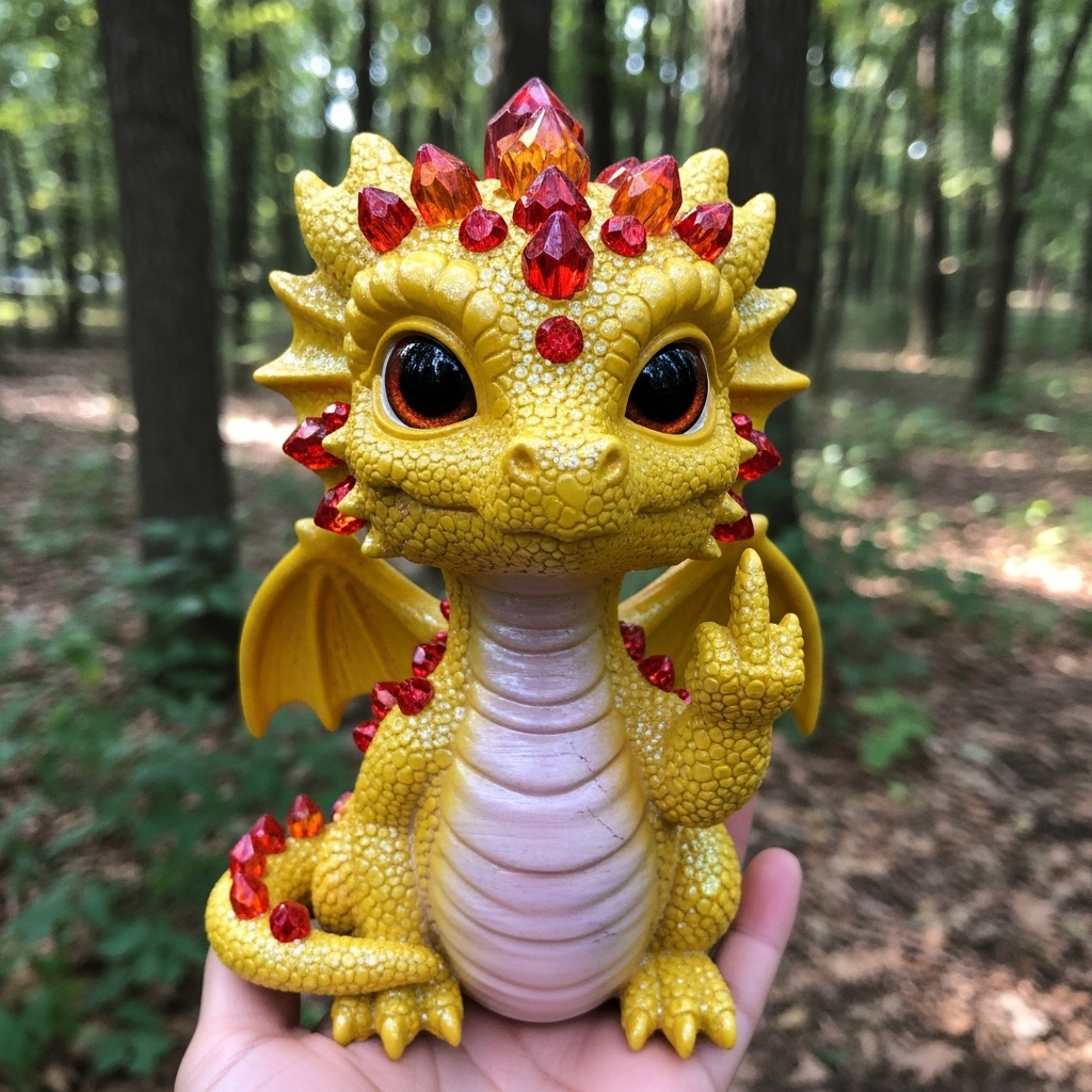 ✨ Bejeweled Gemstone Dragon Baby Ornament
