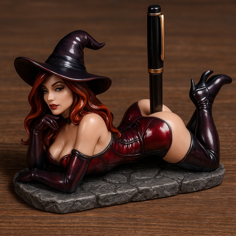 Seductive Witch Pen Holder
