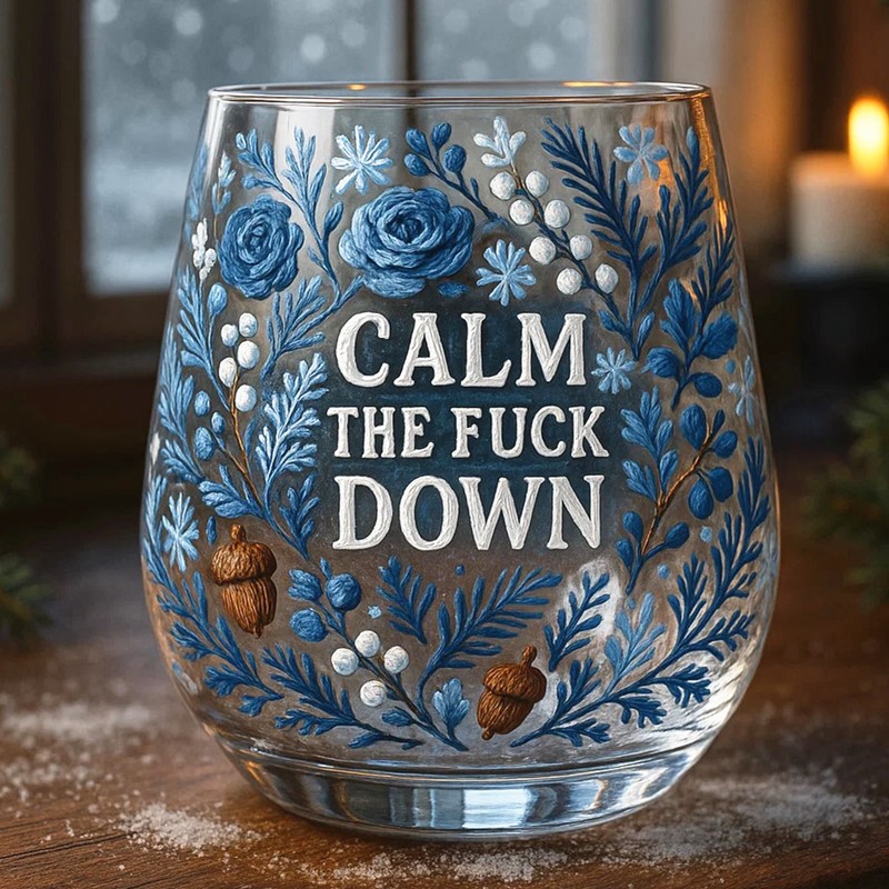 Hand-Painted Seasons Glass