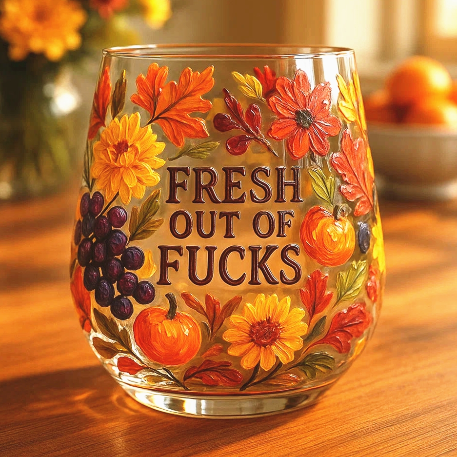 Hand-Painted Seasons Glass
