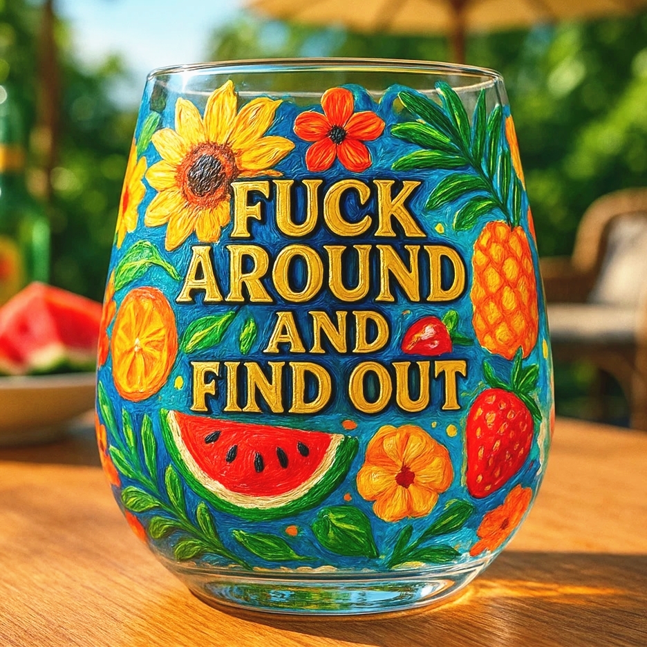 Hand-Painted Seasons Glass