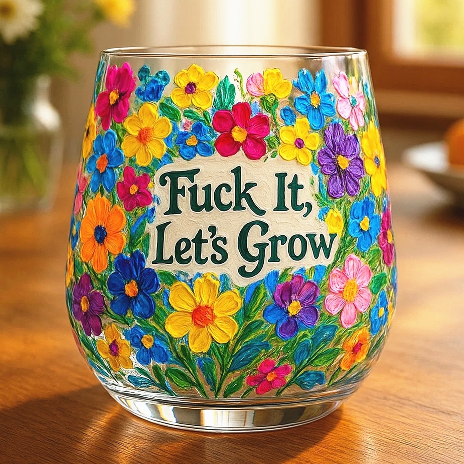 Hand-Painted Seasons Glass