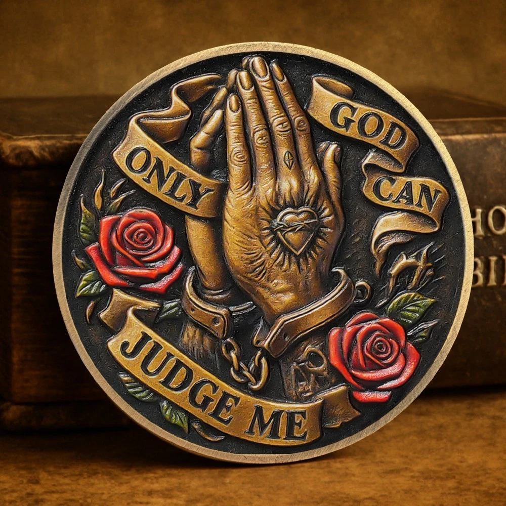 Only God Can Judge Me – Prayer Hands Commemorative Coin