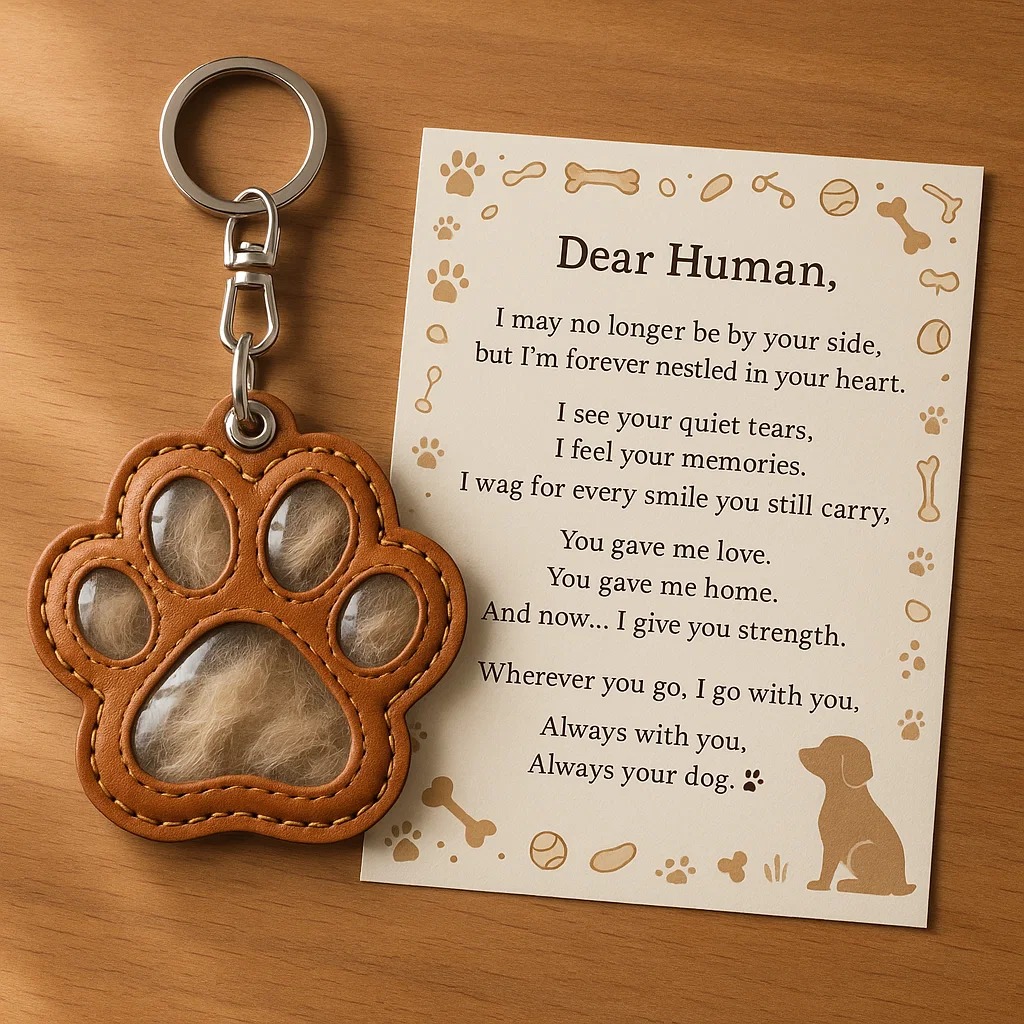 Forever Paws Memorial Keychain