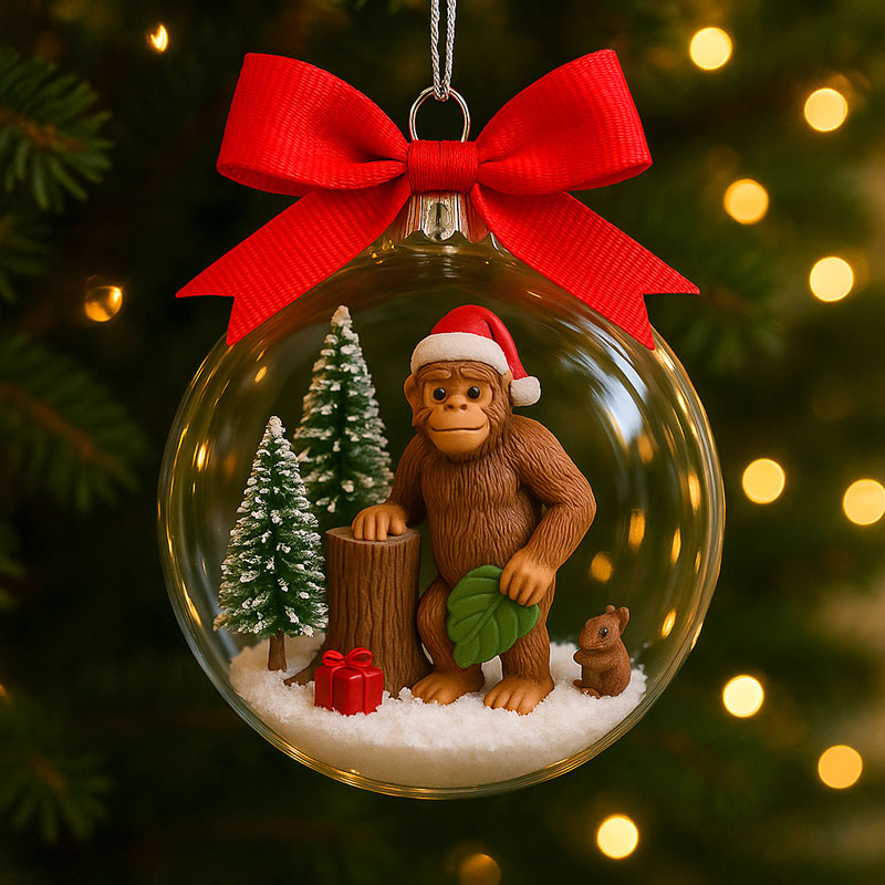 Sassy Bigfoot Christmas Ornament