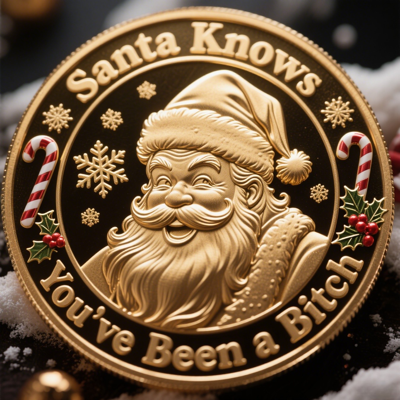 ​"Santa Knows" Naughty List Coin