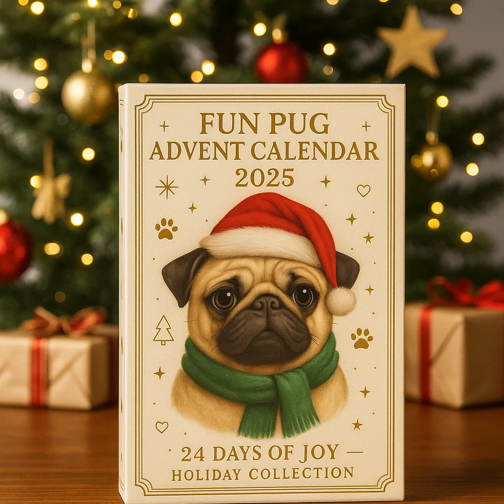 Fun Pug Advent Calendar 2025 – 24 Days of Pug-tastic Holiday Joy!