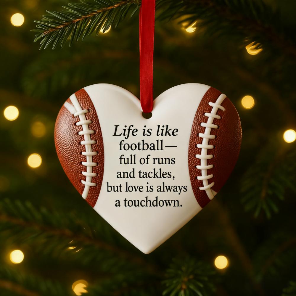Heart-shaped Baseball Ornaments