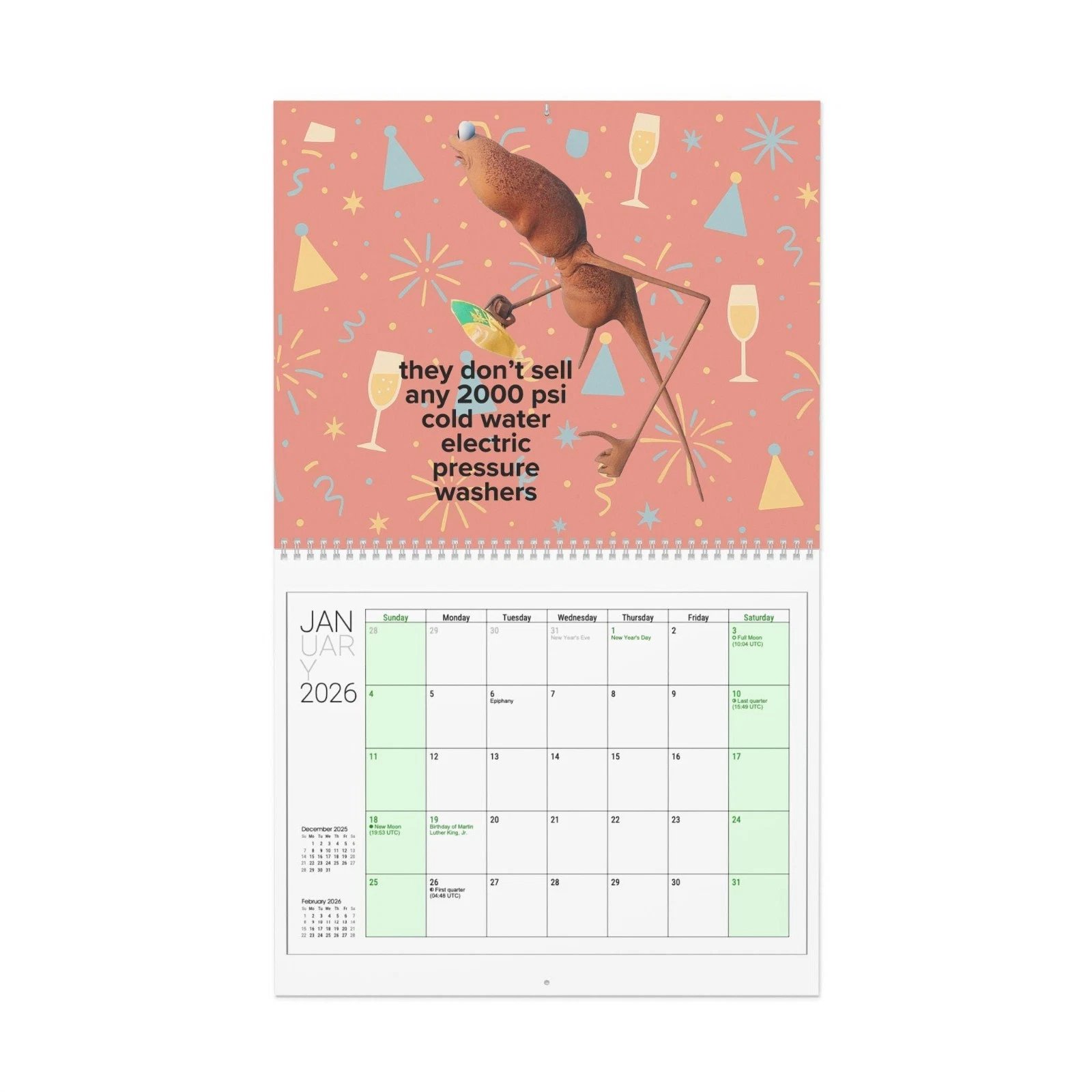 Robert the Bug 2026 Meme Calendar