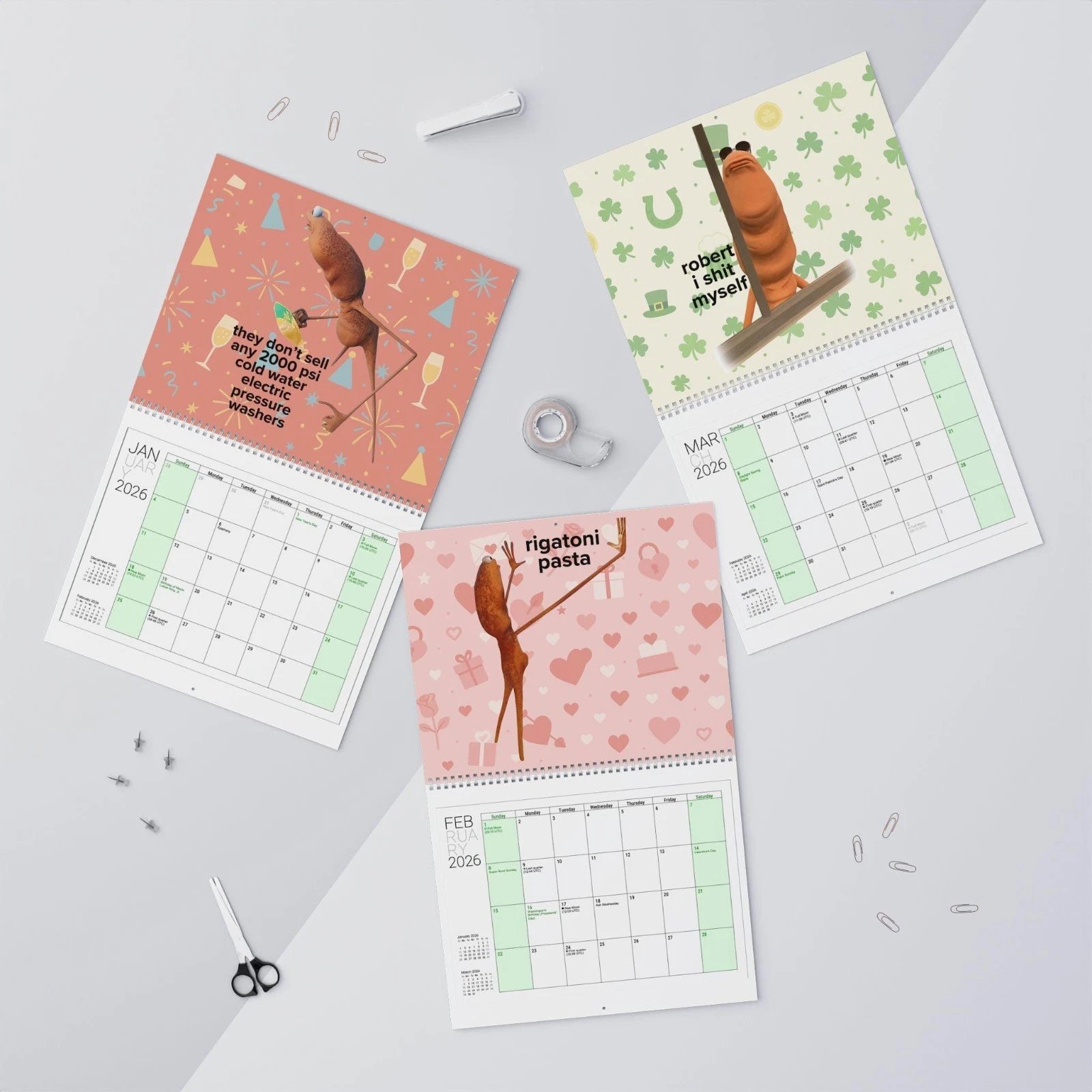 Robert the Bug 2026 Meme Calendar