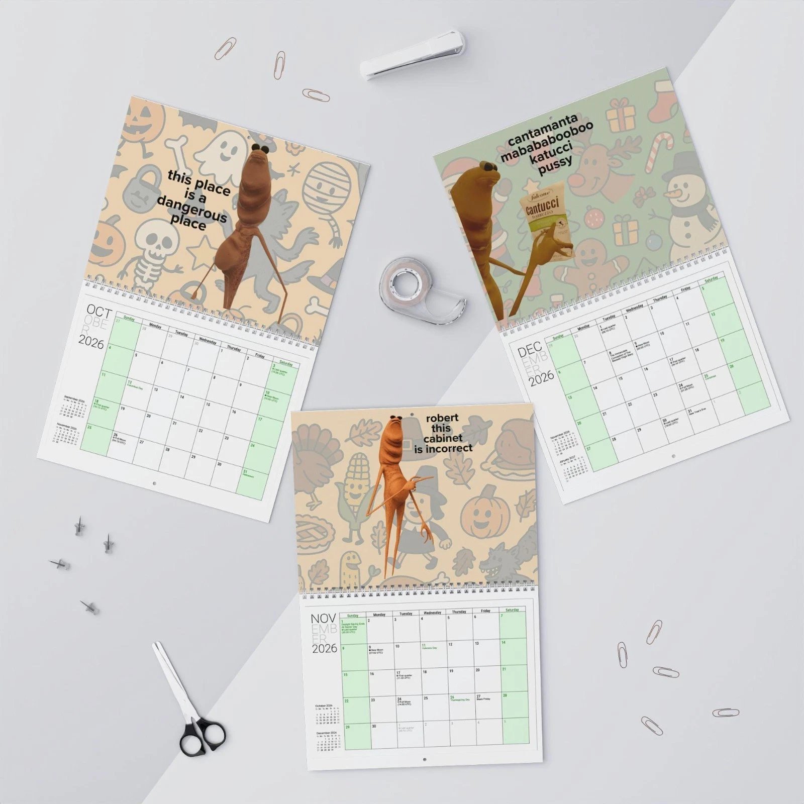 Robert the Bug 2026 Meme Calendar