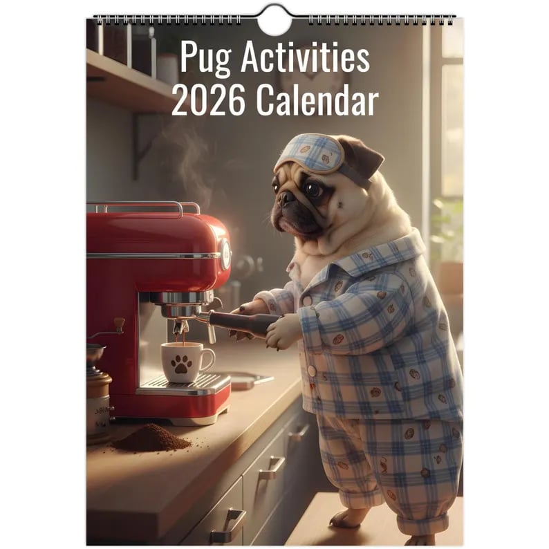 Pug Lovers 2026 Calendar