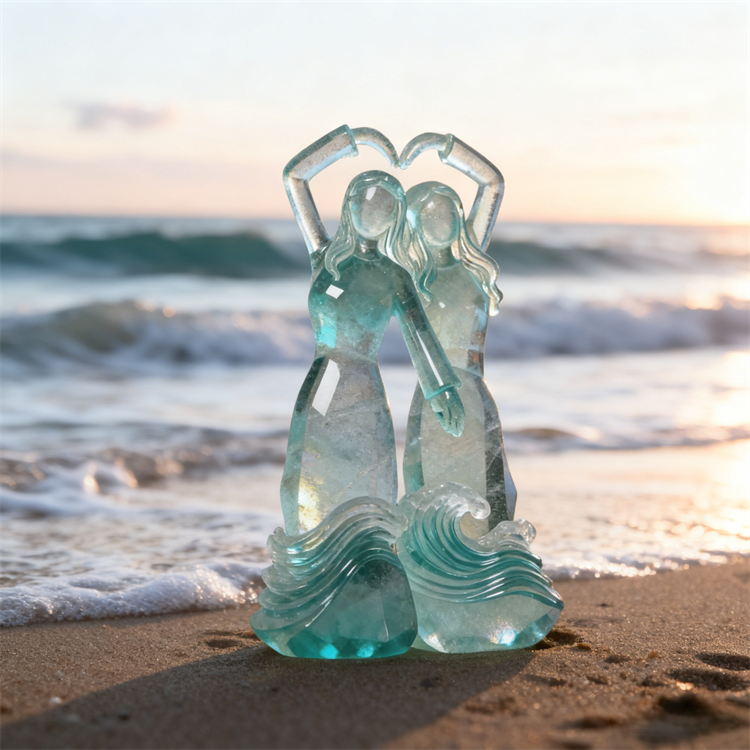 "Sisters Forever" Crystal Angel Sculpture