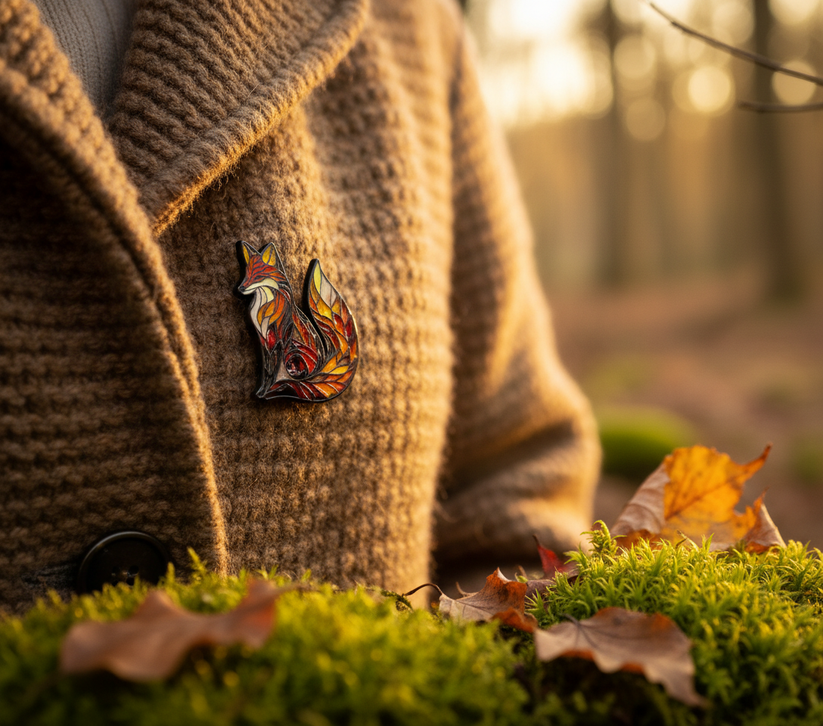 🎁Stained Glass Wildlife Enamel Pins