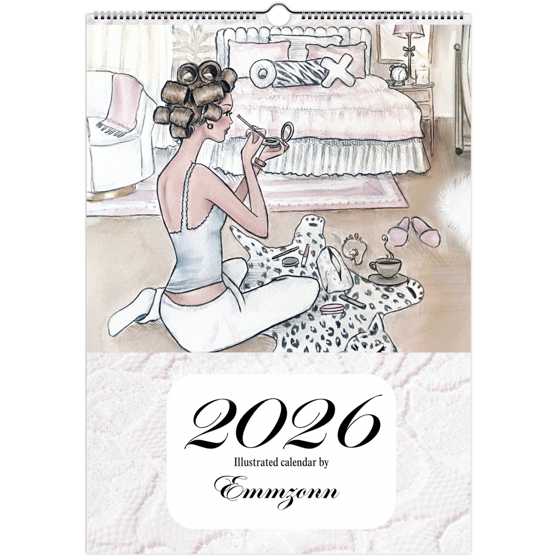 Fashion Women Watercolor Calendar 2026