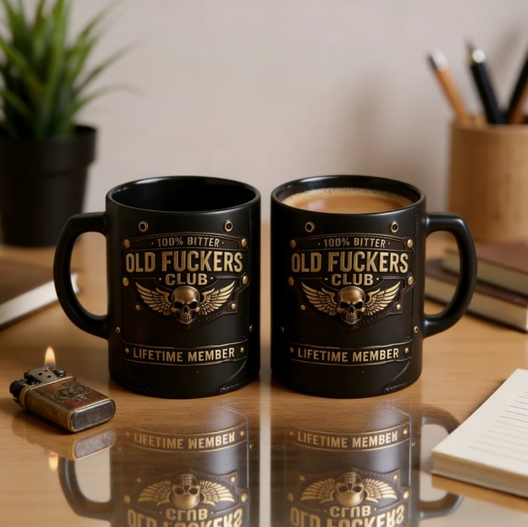 ☕ OLD FUCKERS CLUB™ Mug - 100% Bitter, Always Real. Lifetime Member. 😎💀