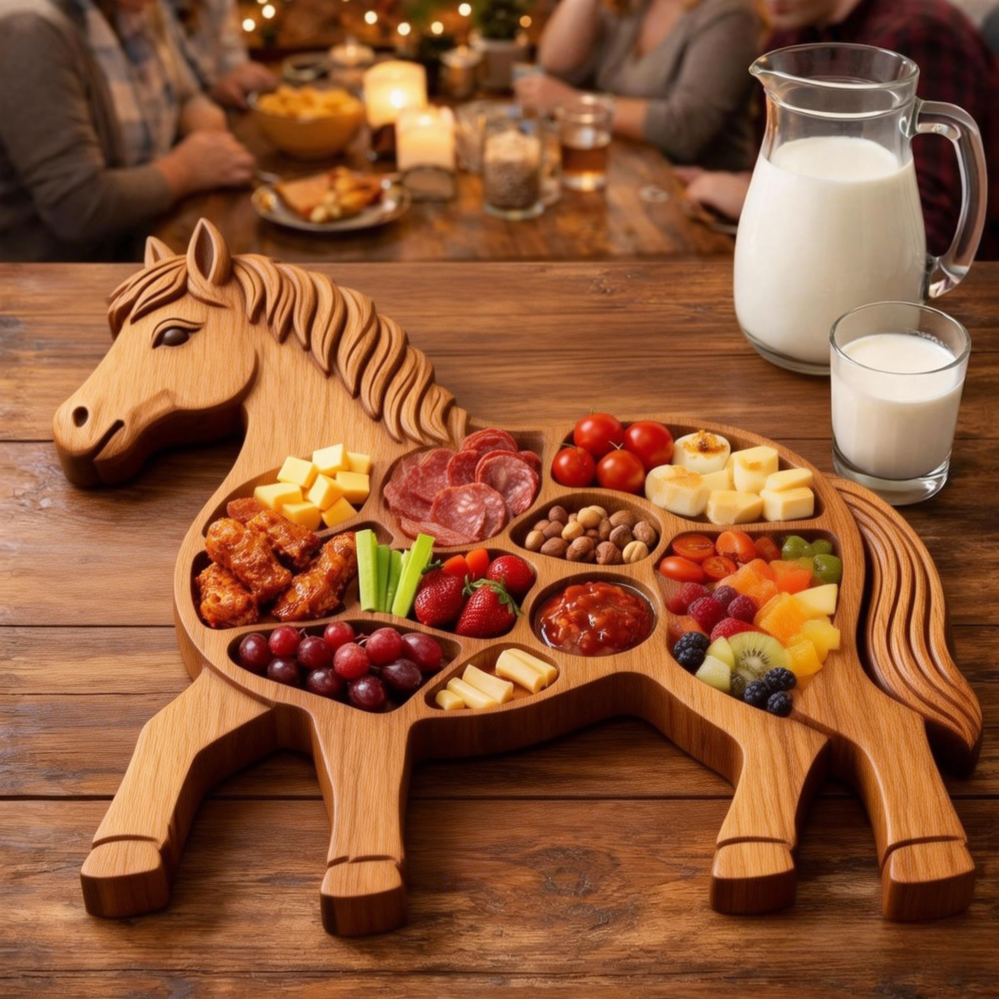 🔥🔥New Year 50% Off--Easter Bunny Wooden Charcuterie Board🐰