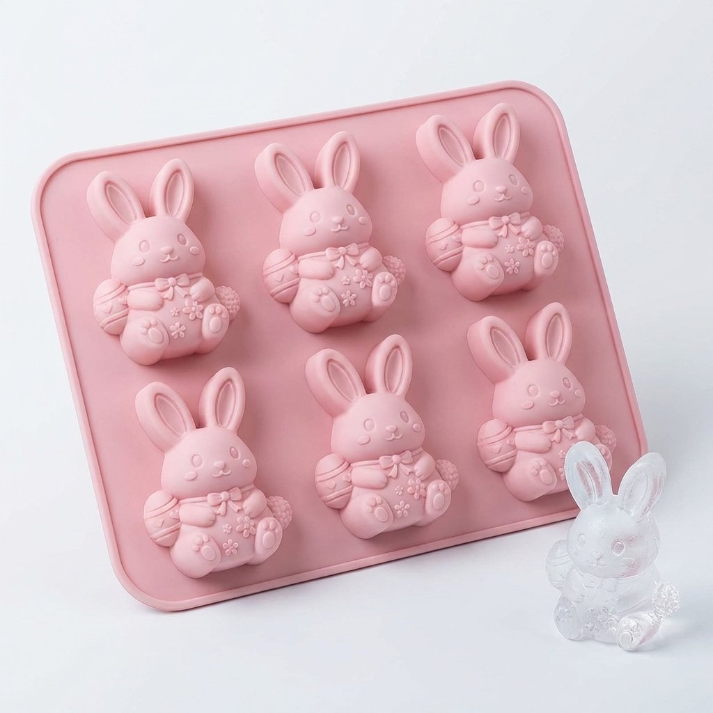 6-Cavity 3D Ice Cube & Dessert Mold