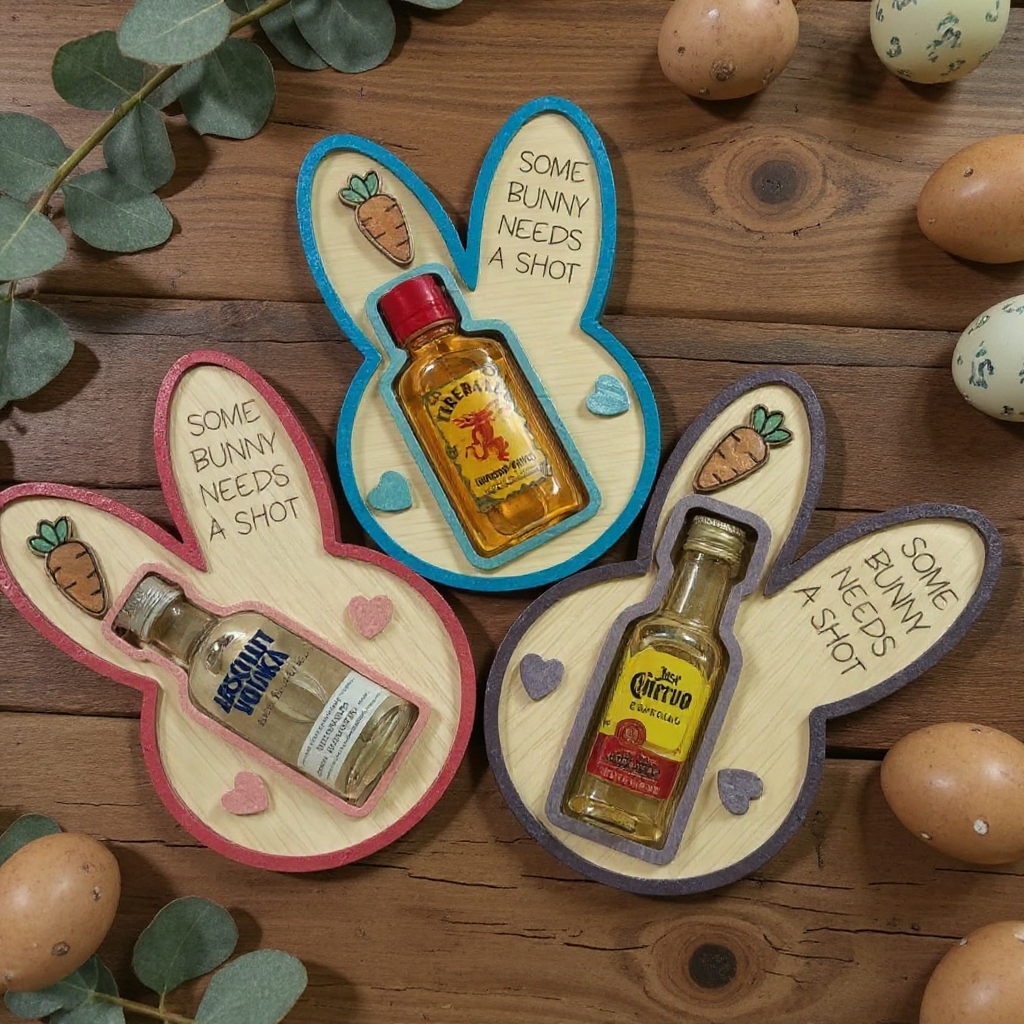 🐰 Some Bunny Needs a Shot! – Easter Bunny Liquor Bottle Holder