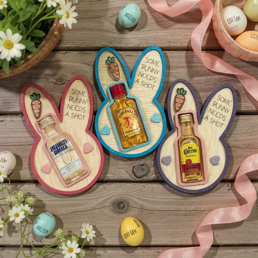 🐰 Some Bunny Needs a Shot! – Easter Bunny Liquor Bottle Holder