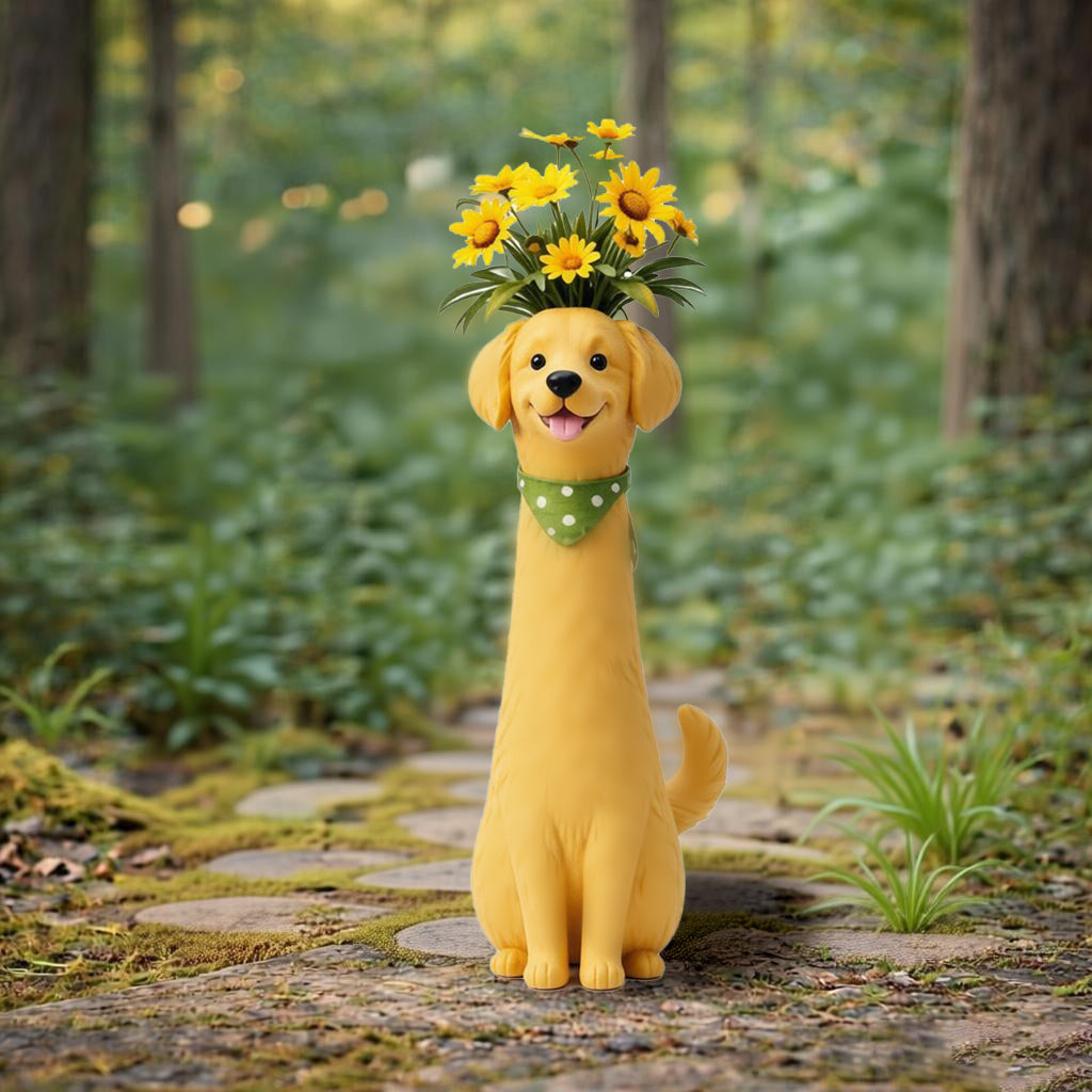 Handcrafted Quirky Cat & Dog Vase