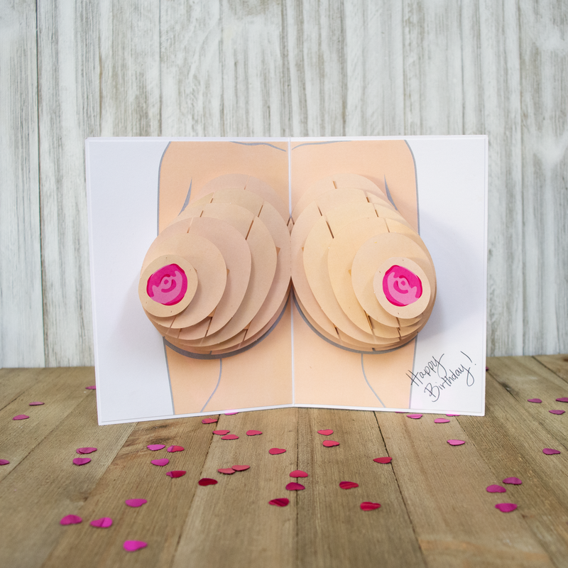 🤣Funny 3D Boobies Prank Greeting Card