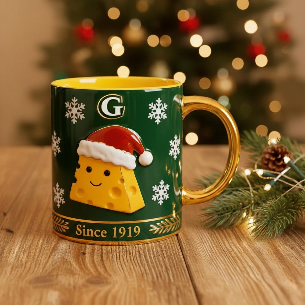 🧀🏈 Green Bay Cheesehead Holiday Mug – Since 1919