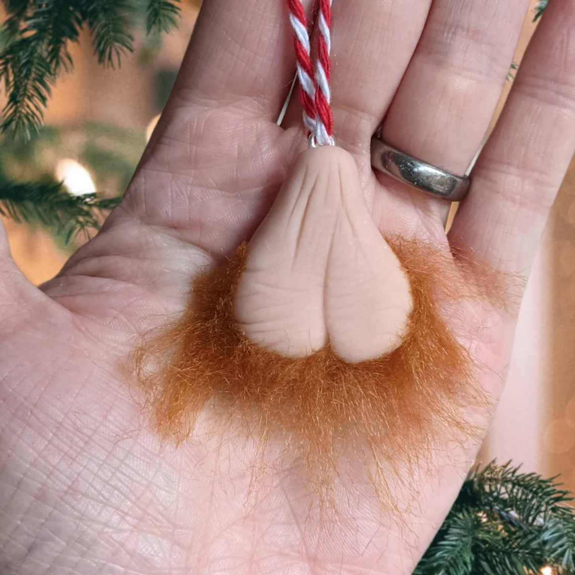 Hairy Grinchy Ball Ball Christmas Ornament