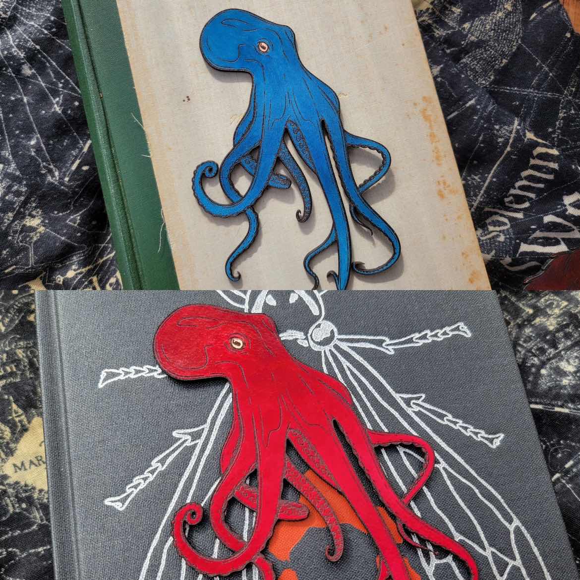 Leather Octopus Bookmark