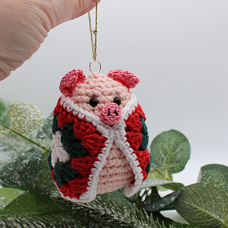 Crochet Pig in A Granny Blanket