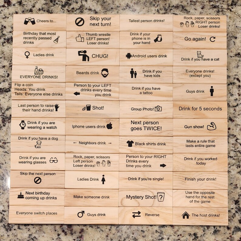Tumbling Tower Blocks Drinking Game