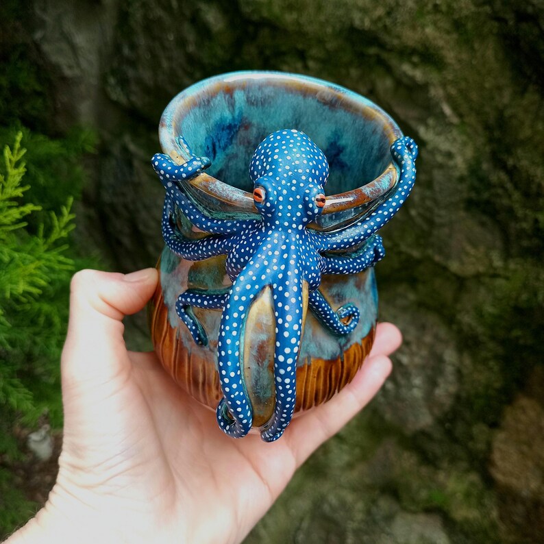 Deep Blue Octopus Mug