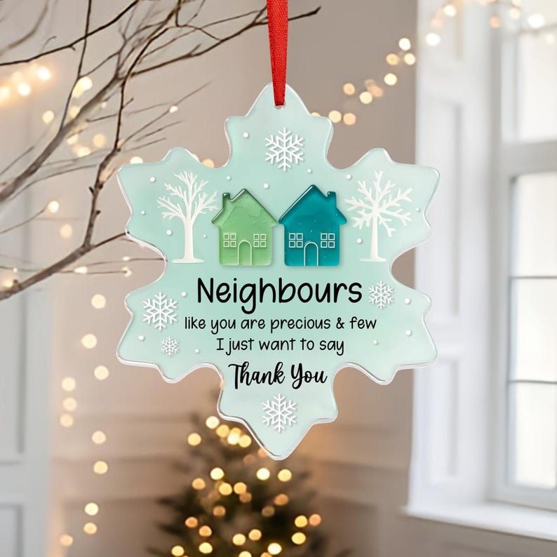 Thank You Neighbors Heart Ornament 2025