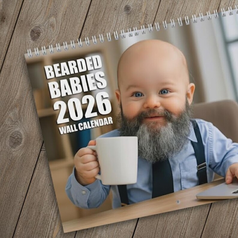2026 Bearded Babies Wall Calendar