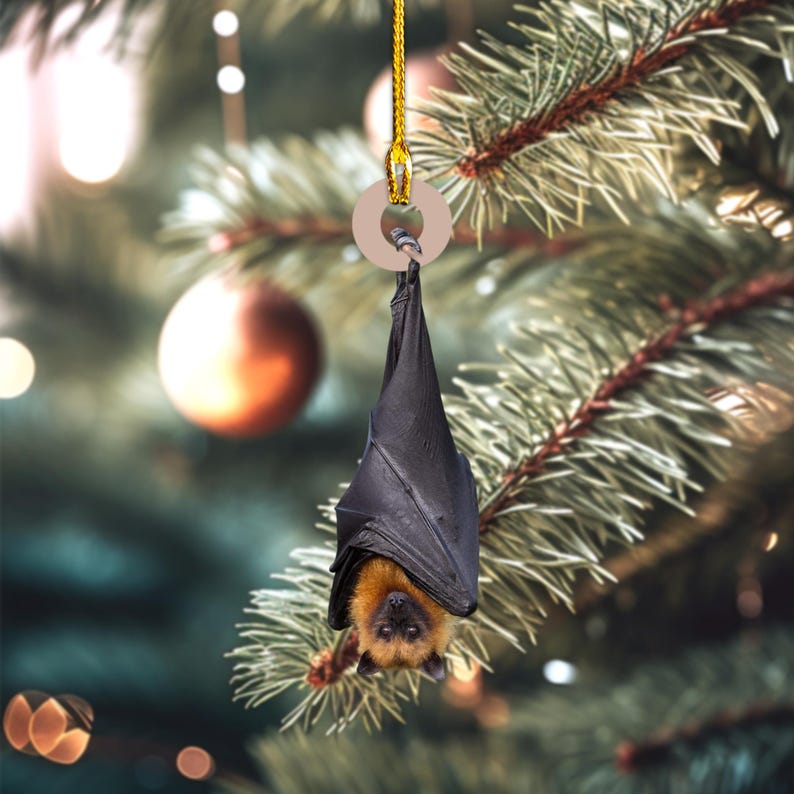 Black Bat Christmas Tree Hanging Decor