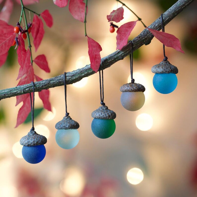 Handmade Sea Glass Acorns