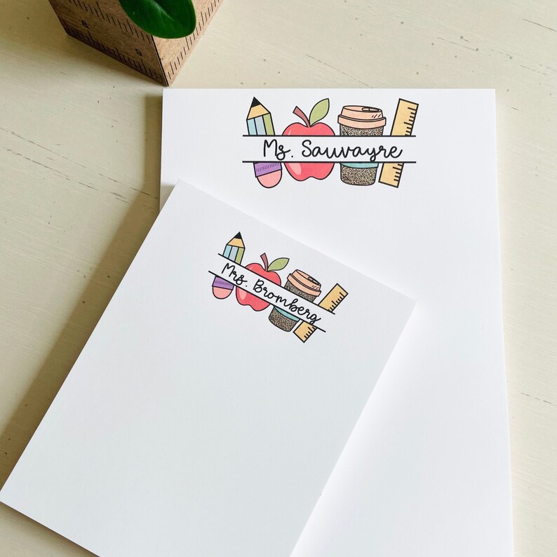 Customizable Notepad Teacher Gift