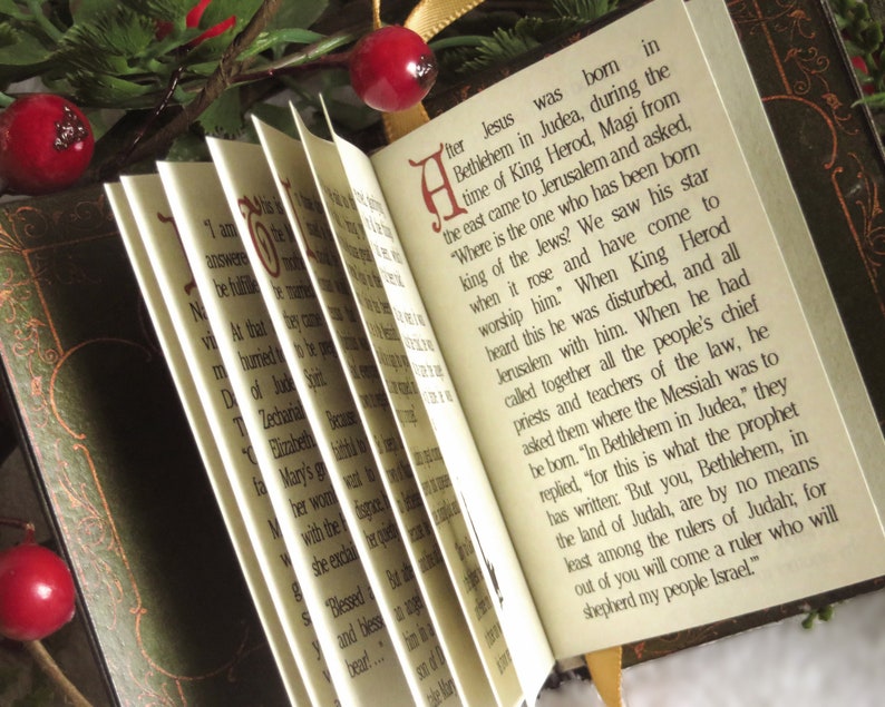 Miniature Bible Christmas Ornament