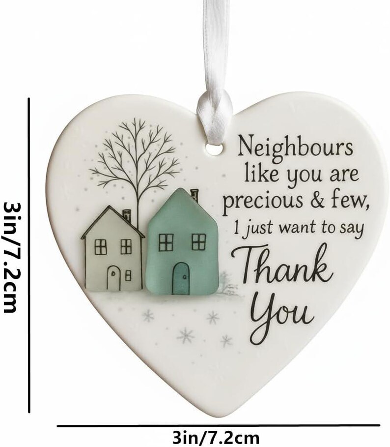 Thank You Neighbours Heart Ornament 2025