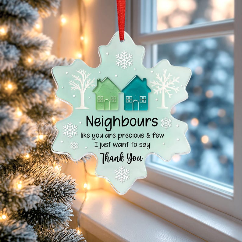 Thank You Neighbors Heart Ornament 2025