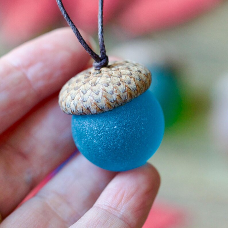 Handmade Sea Glass Acorns