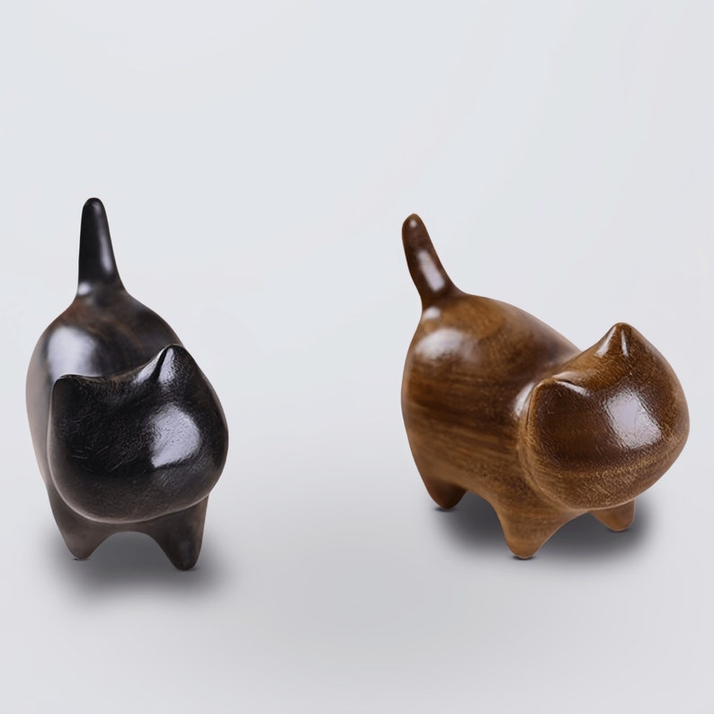 Hand Carving Wooden Cat