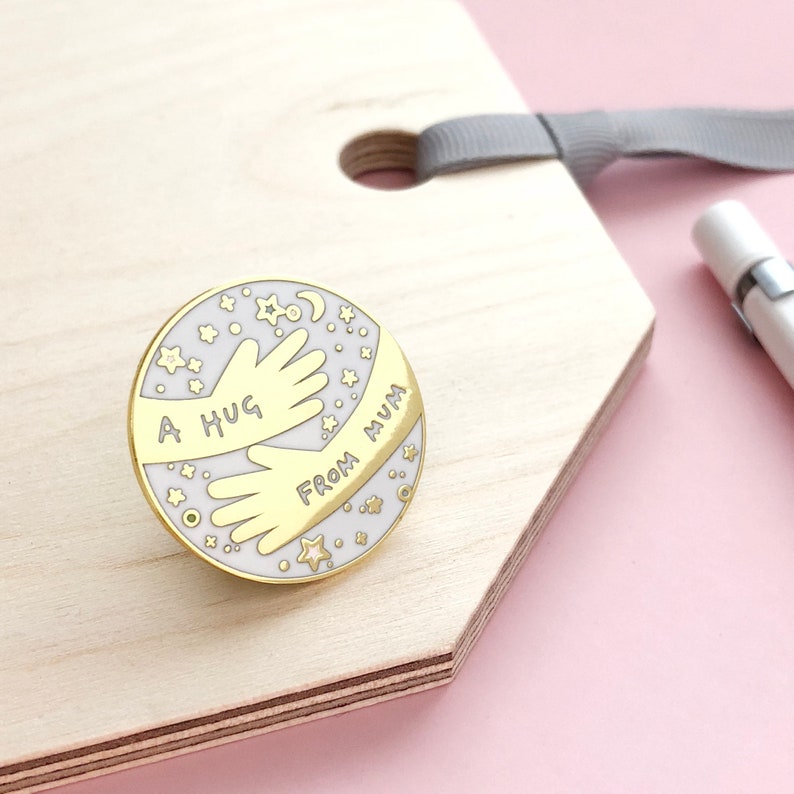 A Hug From Mummy Enamel Lapel Pin