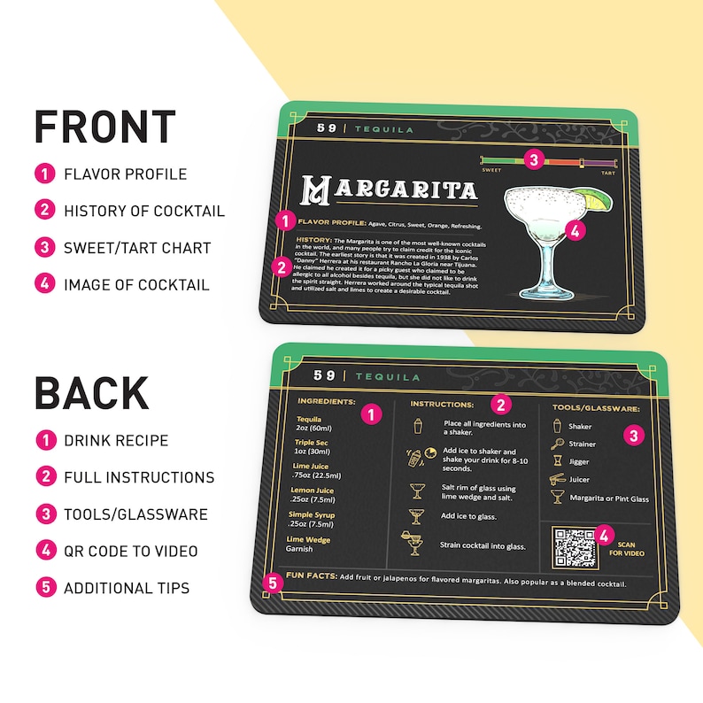 Cocktail Cards - Learn over 100 Cocktails