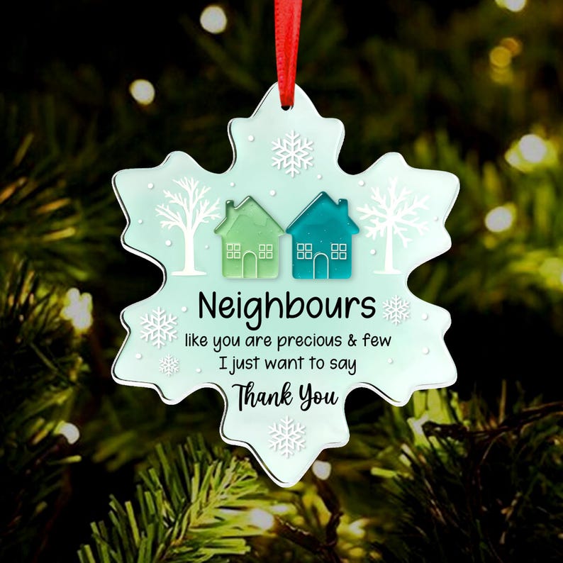 Thank You Neighbors Heart Ornament 2025
